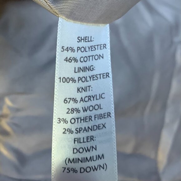 J Jill Women's Down Puffer Jacket Size SP PS Petite Small Gold High Neck Winter - Picture 9 of 10